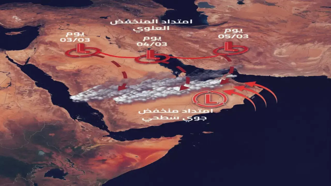 تحذير من عاصفة تضرب المملكة خلال 5 أيام برياح وسيول جارفة